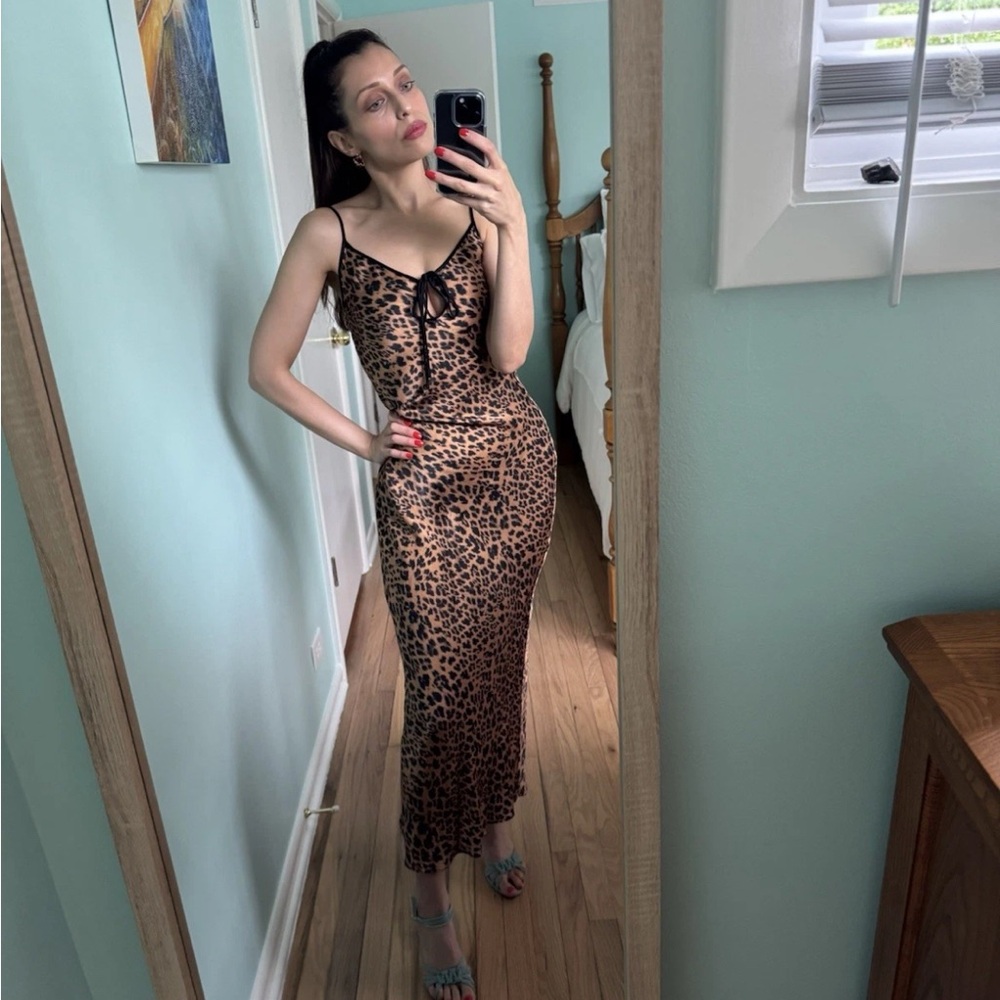 LAST CHANCE! NEW, RUMORED Daytona Maxi Dress, Leopard 🐆 Slip Dress, XS